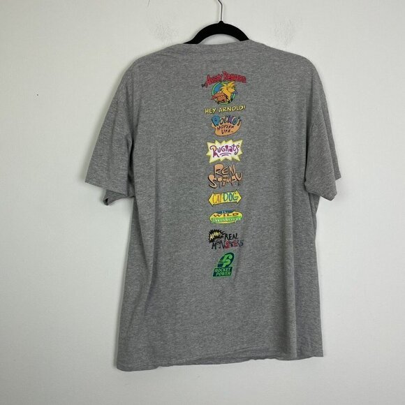 Nickelodeon Gray Cartoon Characters Graphic T-shirt Size Large Unisex - Picture 5 of 5